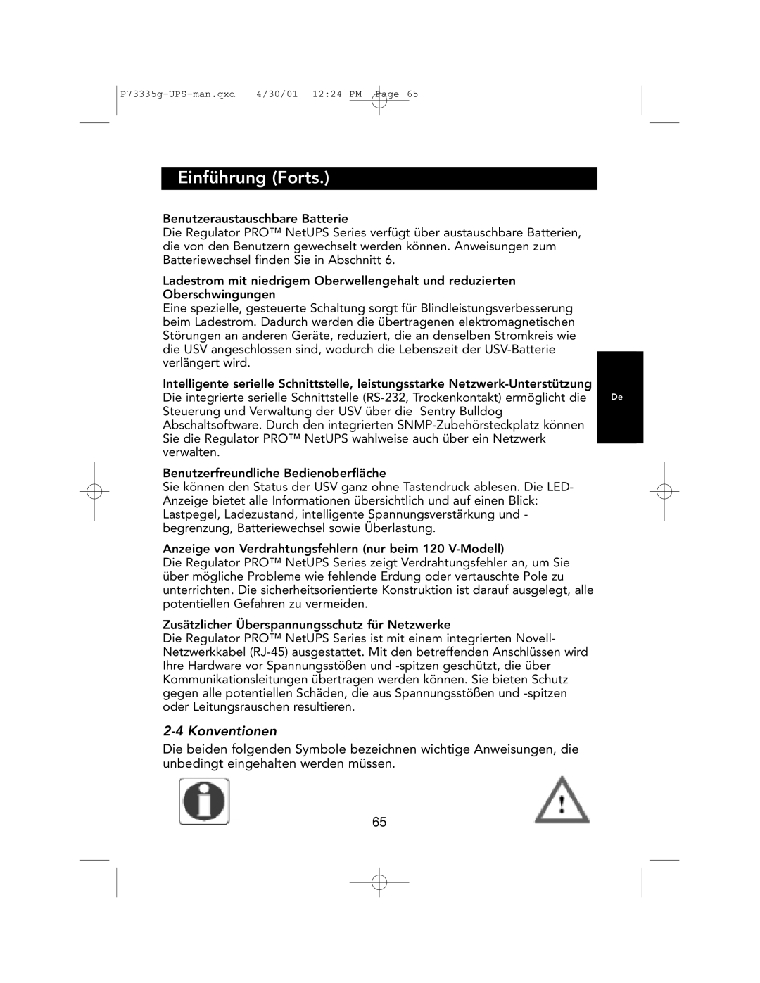 Belkin F6C1000-EUR, F6C700-EUR, F6C1400-EUR user manual Konventionen 