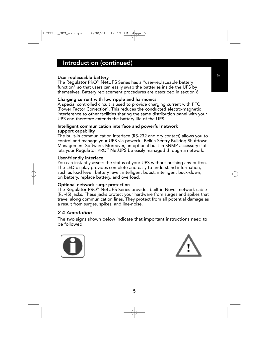 Belkin F6C1000-EUR, F6C700-EUR, F6C1400-EUR user manual Annotation 