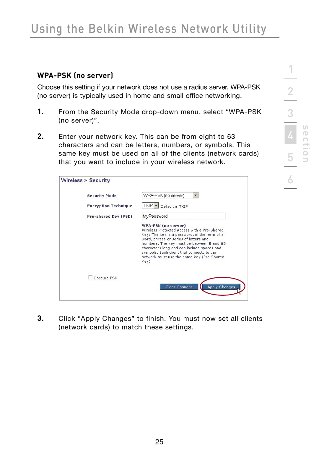 Belkin F6D301 user manual WPA-PSK no server 