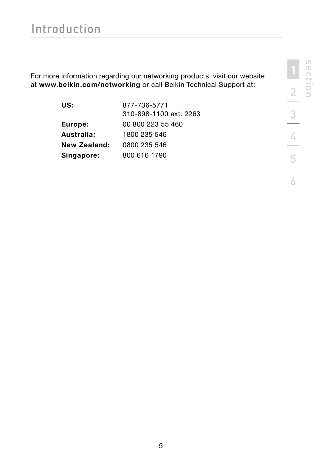 Belkin F6D301 user manual Europe, Australia, New Zealand, Singapore 