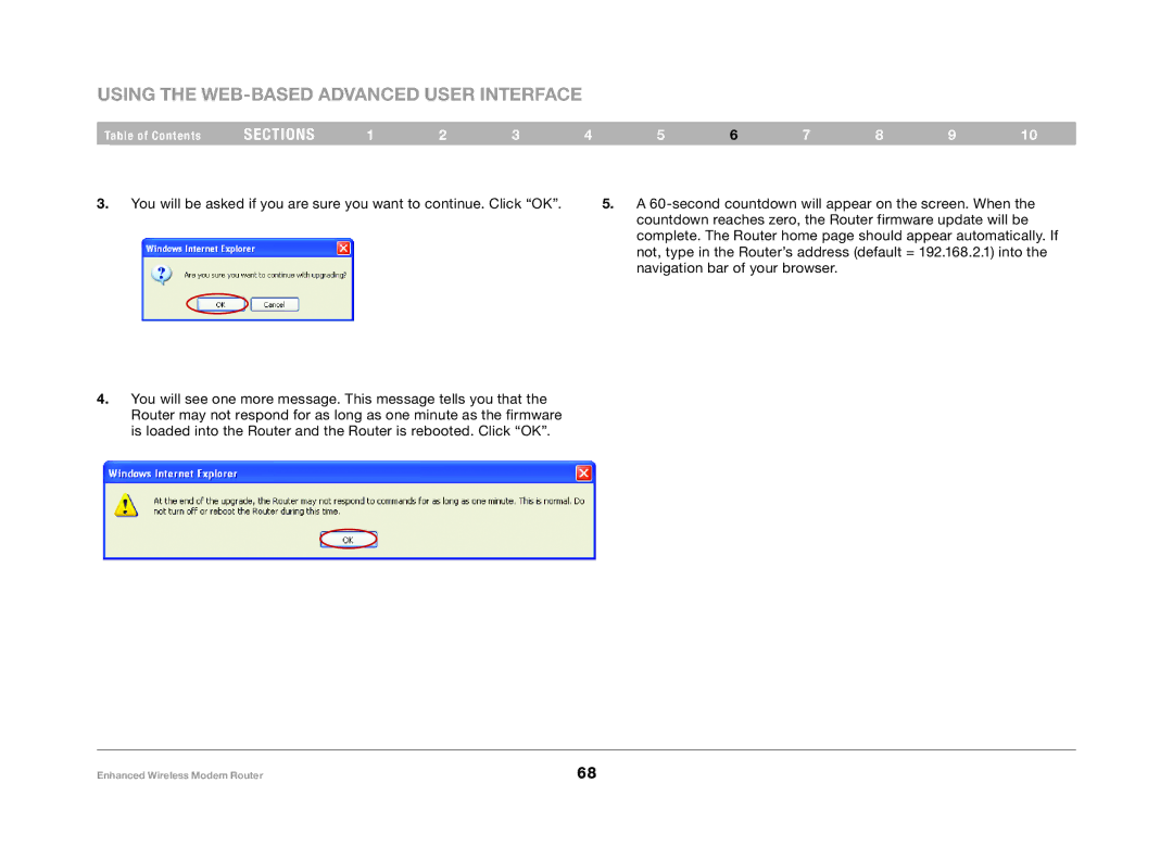 Belkin F6D4630-4 user manual Using the Web-Based Advanced User Interface 