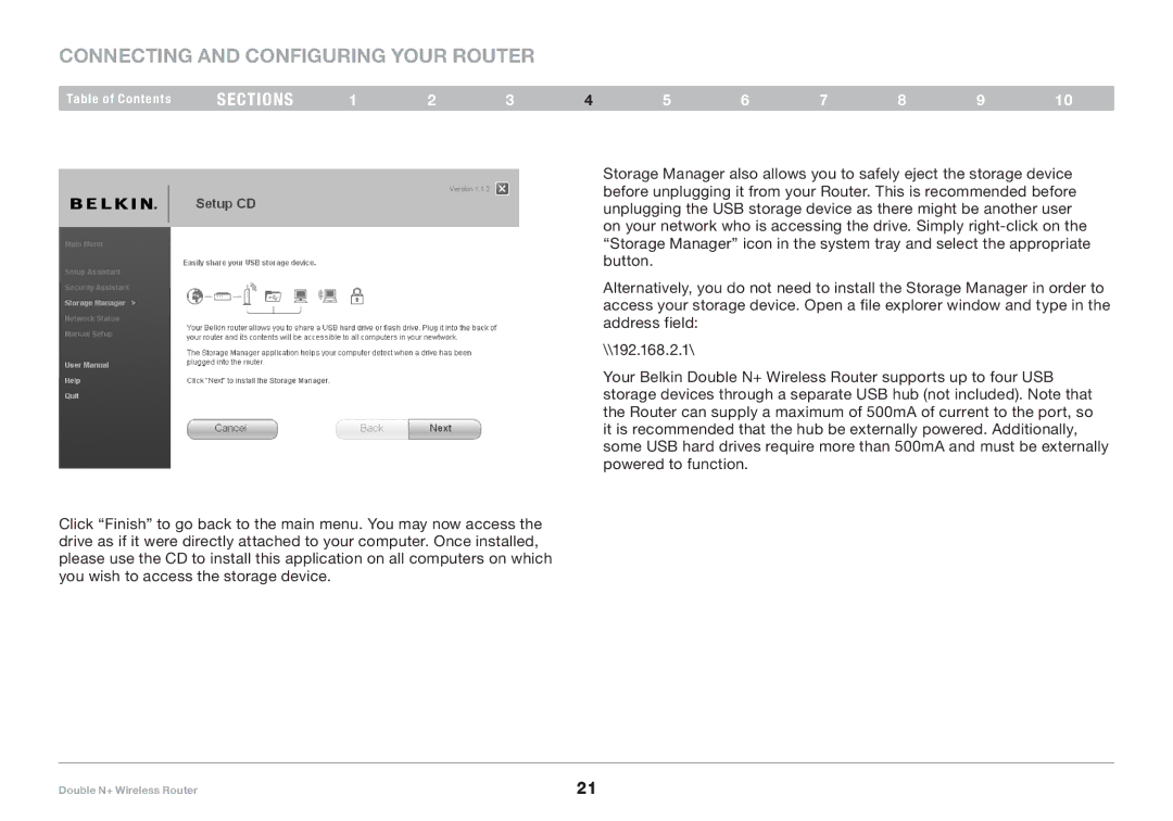 Belkin F6D6230XX4 user manual Connecting and Configuring your Router 