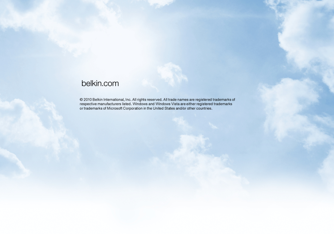 Belkin F7D1101 user manual 