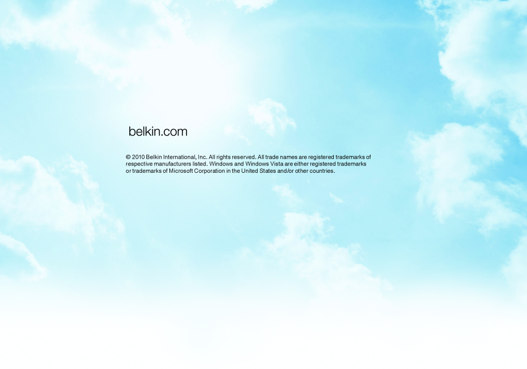 Belkin F7D1101AK user manual 