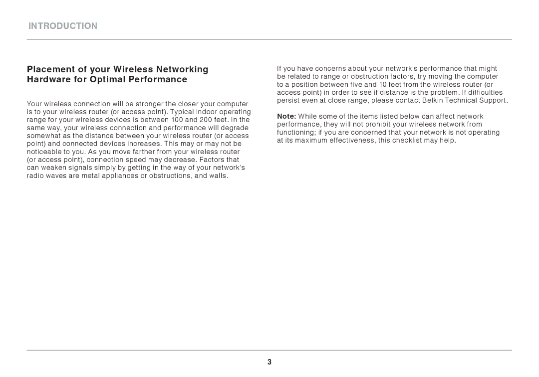 Belkin F7D1101AK user manual Introduction 