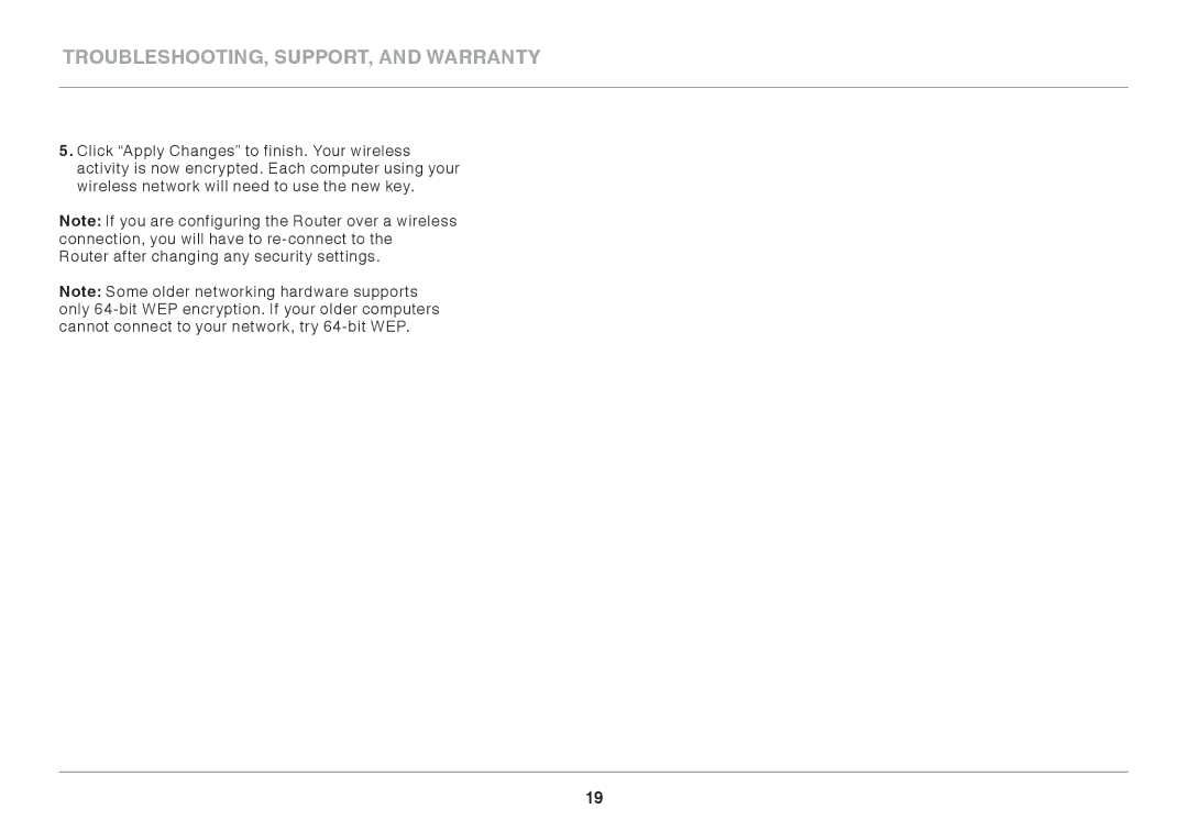 Belkin 8820AU00390, F7D2401AU user manual Troubleshooting, Support, and Warranty 