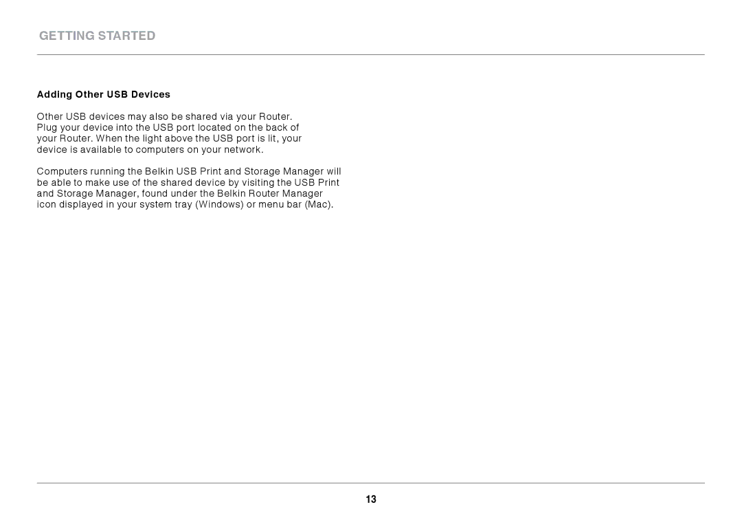 Belkin F7D4301 user manual Adding Other USB Devices 