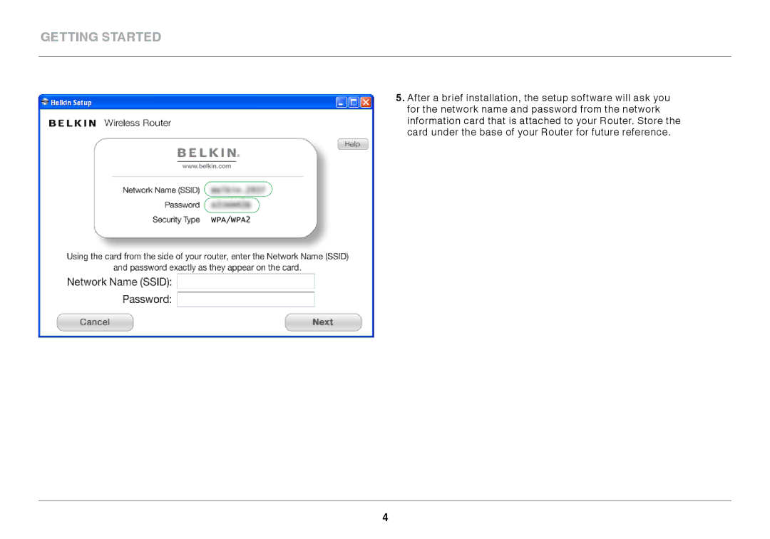 Belkin F7D4301 user manual Getting Started 