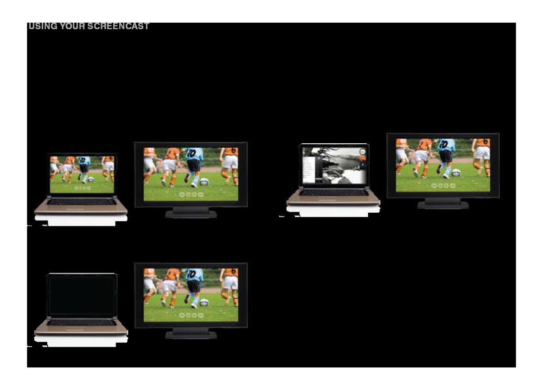 Belkin F7D4501 user manual using your screencast, Options for Using the TV Screen 