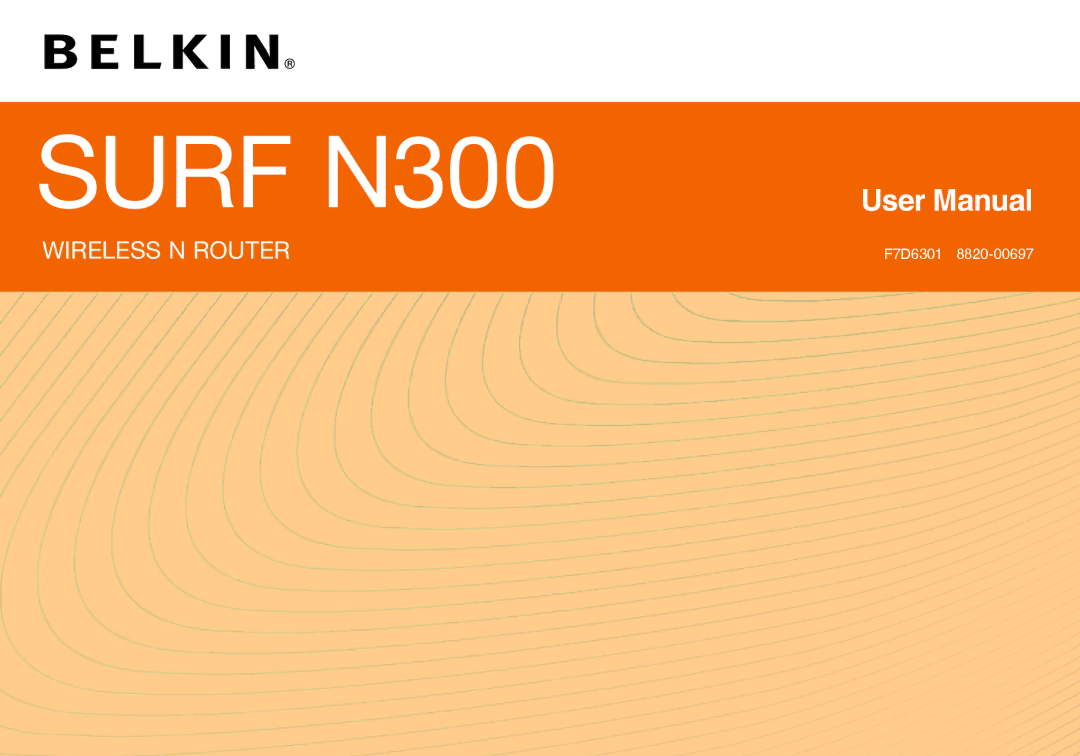 Belkin F7D6301 user manual Surf N300 