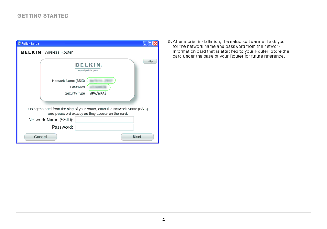 Belkin F7D6301 user manual GeTTInG sTaRTeD 