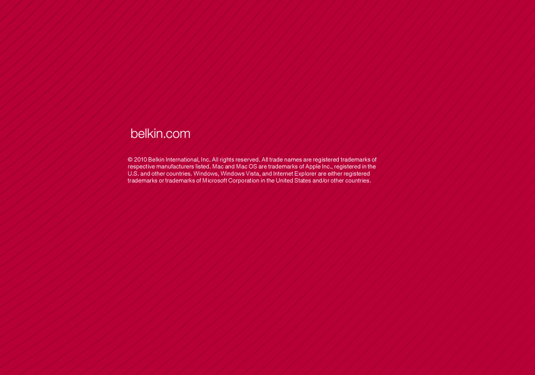 Belkin F7D7302 user manual 