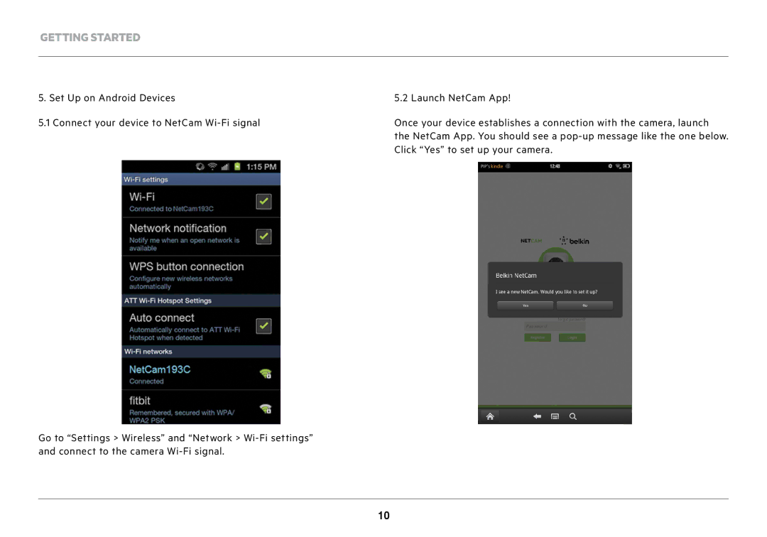 Belkin F7D7601v1 user manual Click Yes to set up your camera 