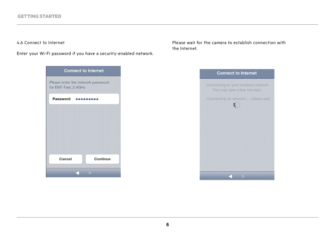 Belkin F7D7601v1 user manual Please wait for the camera to establish connection with 