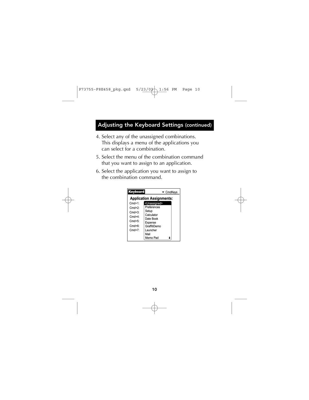 Belkin F8E458, P73755 manual Adjusting the Keyboard Settings 