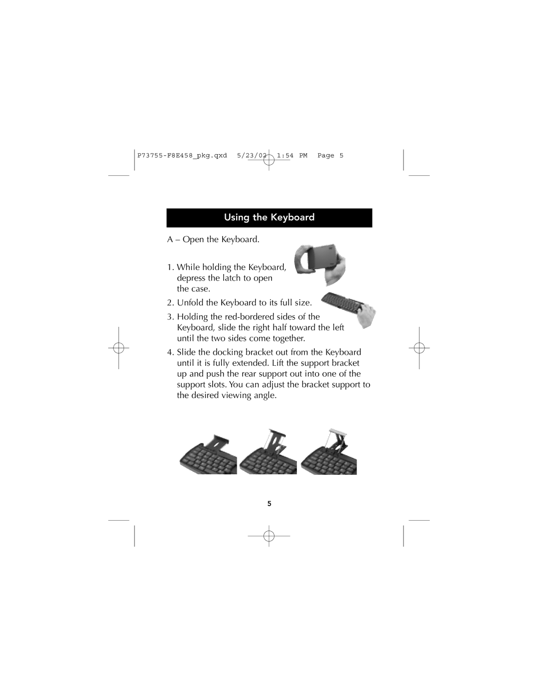 Belkin P73755, F8E458 manual Using the Keyboard 