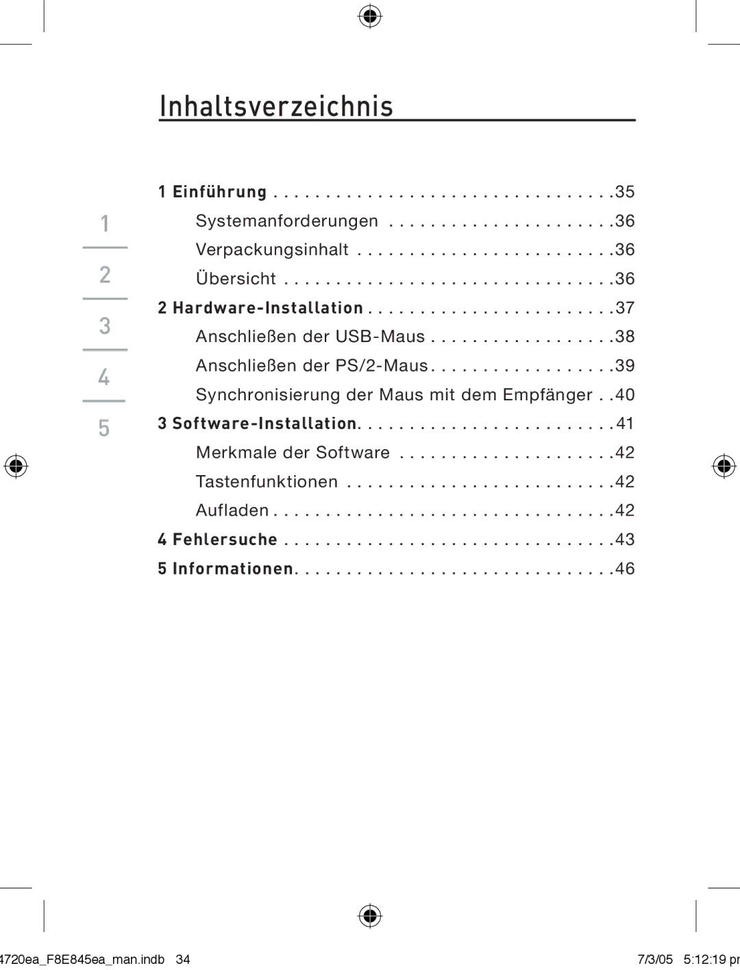 Belkin F8E845ea manual Inhaltsverzeichnis 