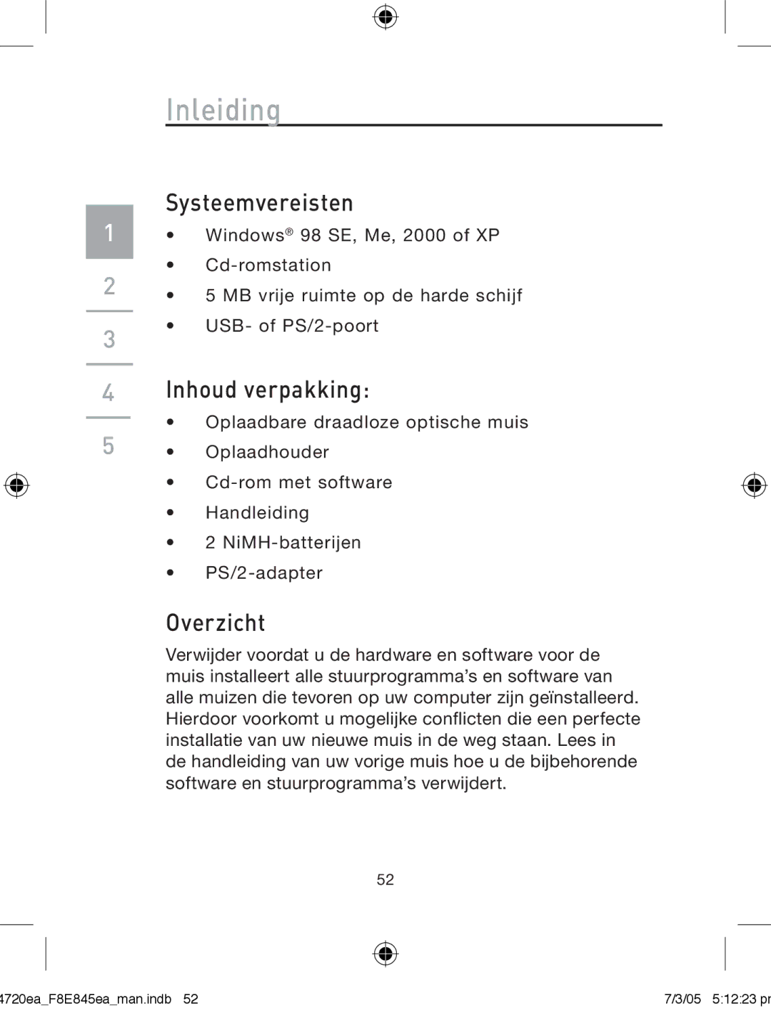 Belkin F8E845ea manual Inleiding, Systeemvereisten, Inhoud verpakking, Overzicht 