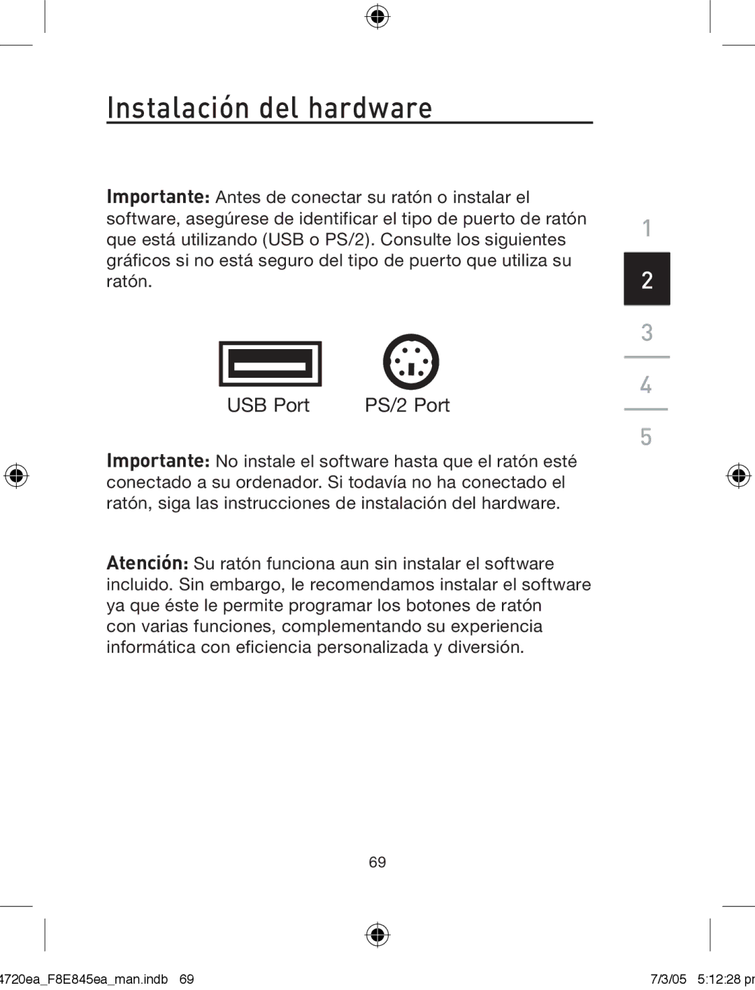 Belkin F8E845ea manual Instalación del hardware 