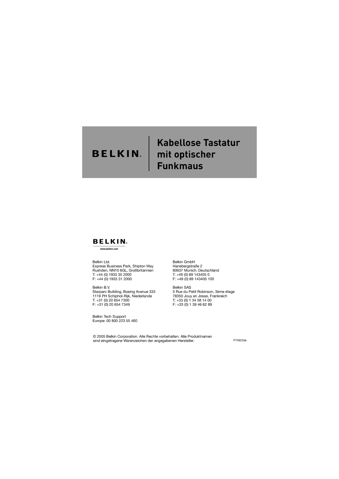 Belkin F8E858-BNDL manual Anebergstra ”ER  