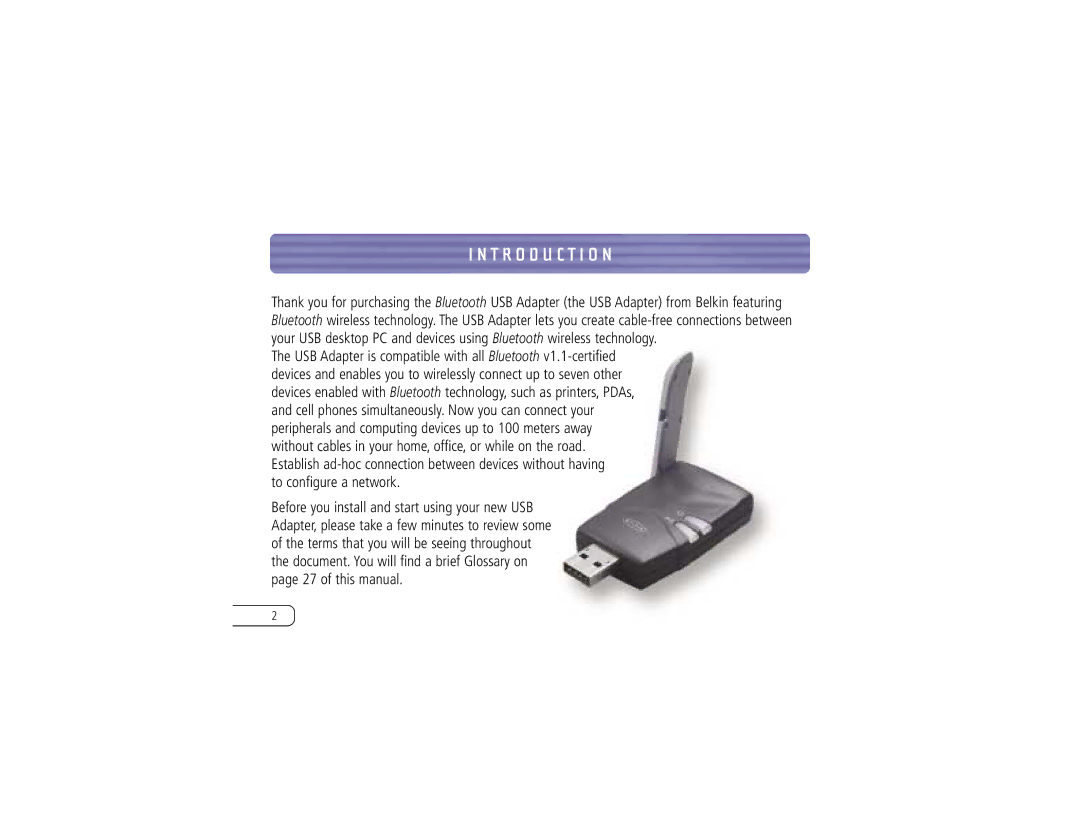 Belkin F8T001 user manual T R O D U C T I O N, To configure a network 