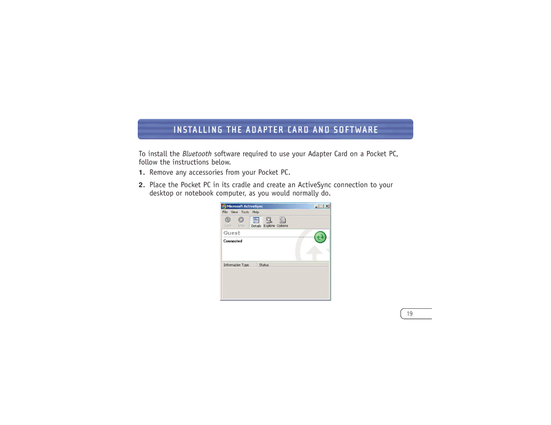 Belkin F8T006-PC user manual Installing the Adapter Card and Software 