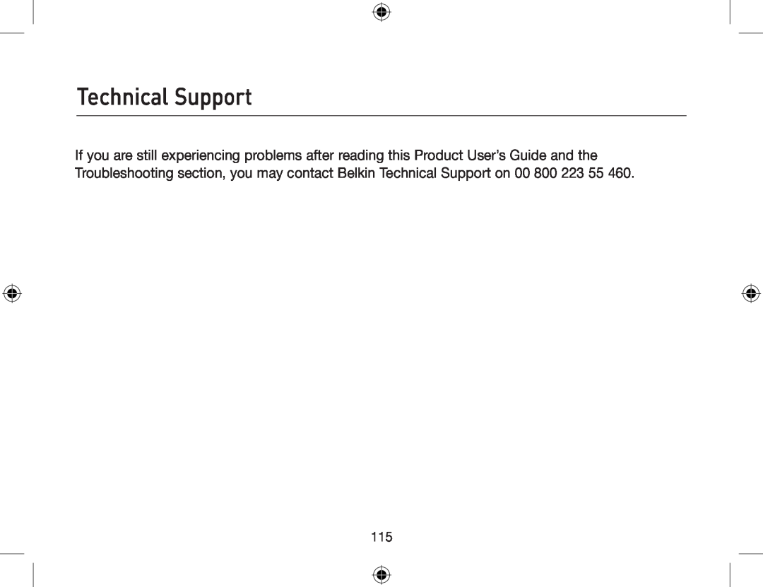 Belkin F8T012, F8T013 user manual Technical Support 
