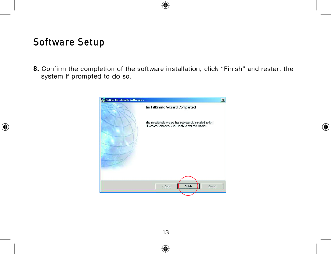 Belkin F8T012, F8T013 user manual Software Setup 
