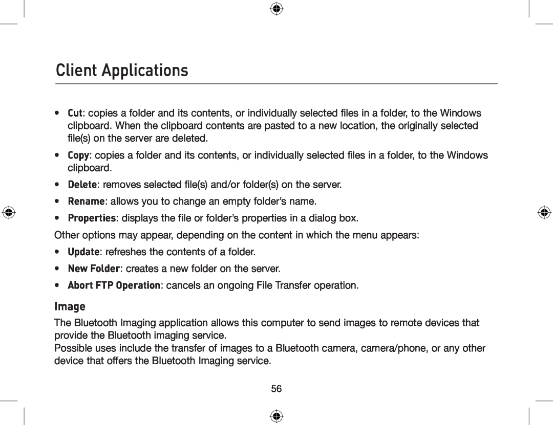 Belkin F8T013, F8T012 user manual Image, Client Applications 