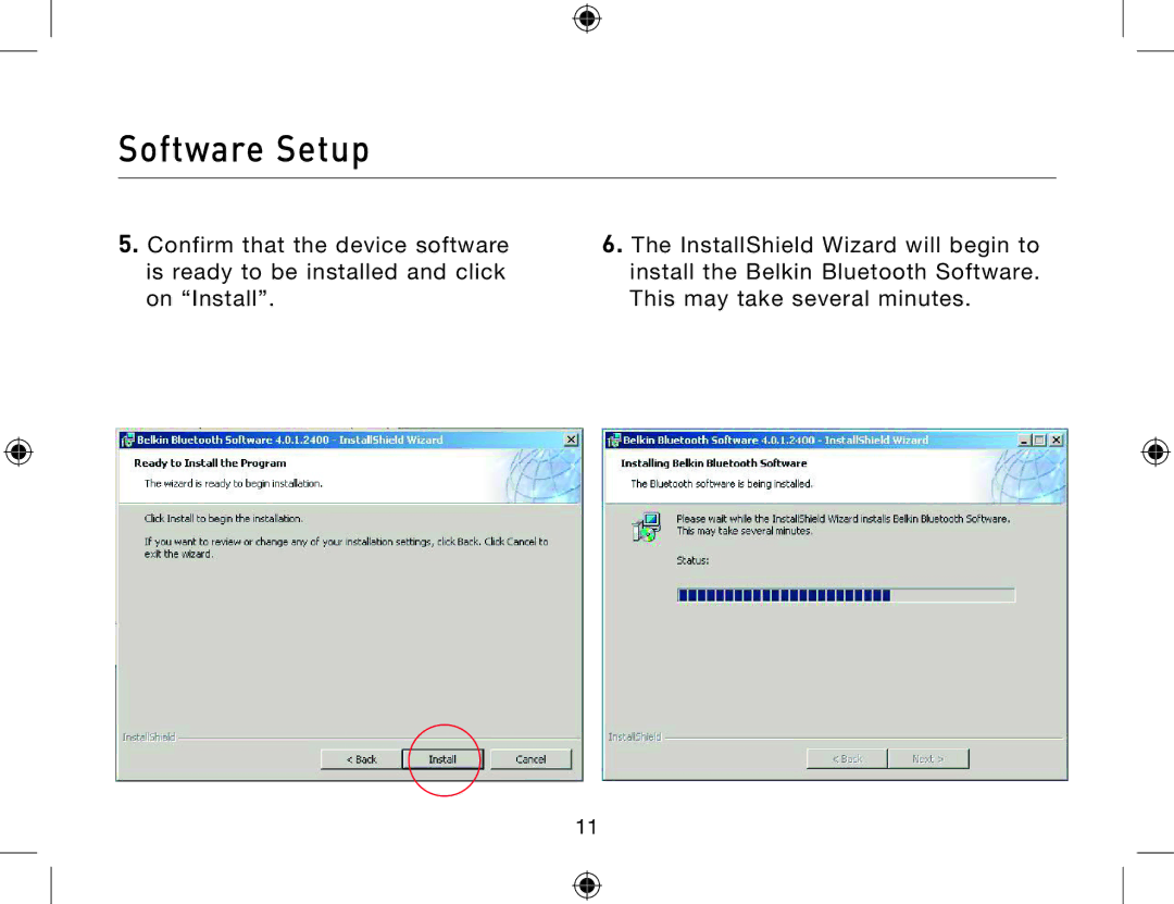 Belkin F8T012, F8T013 user manual Software Setup 