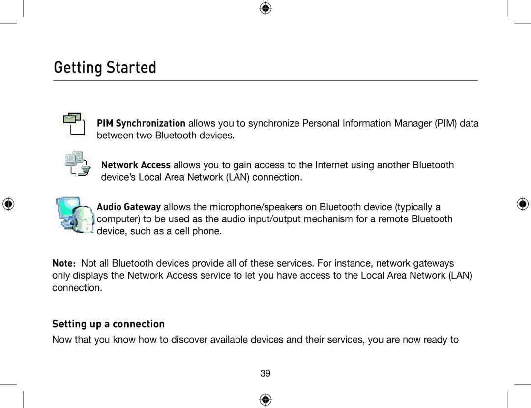 Belkin F8T012, F8T013 user manual Setting up a connection 