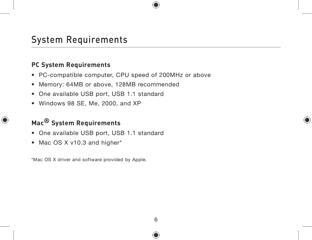 Belkin F8T013, F8T012 user manual PC System Requirements, Mac System Requirements 