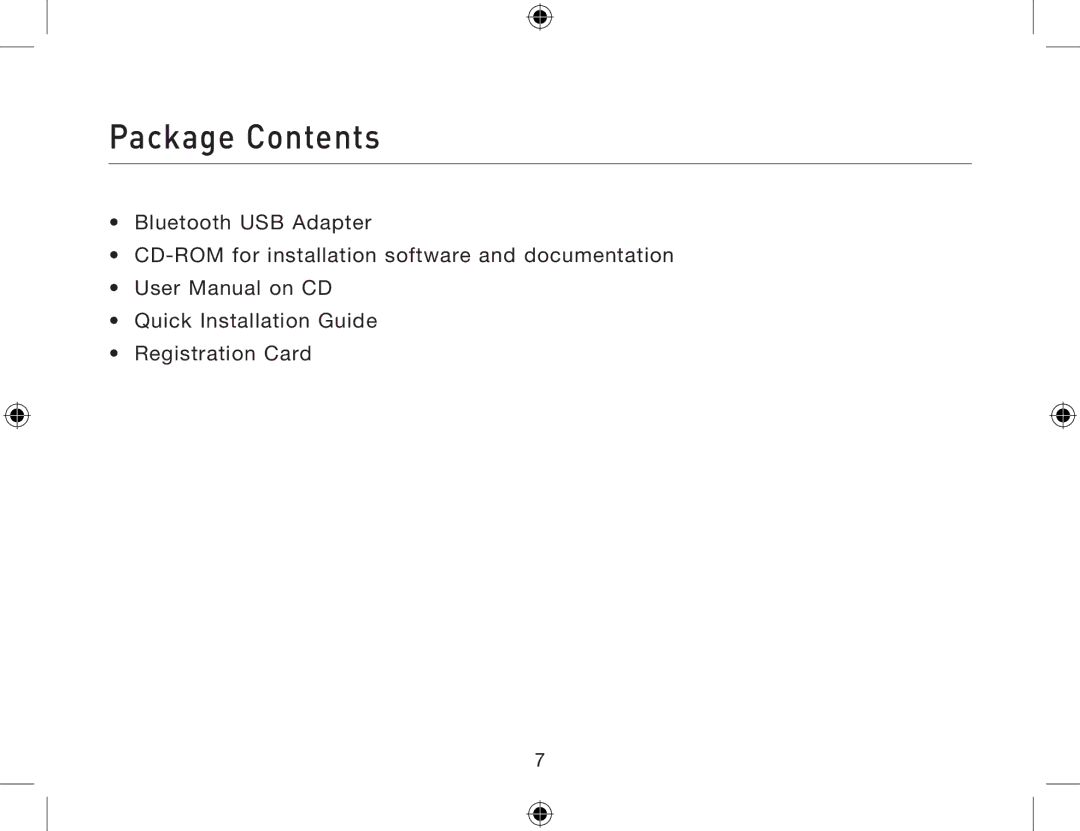 Belkin F8T012, F8T013 user manual Package Contents 