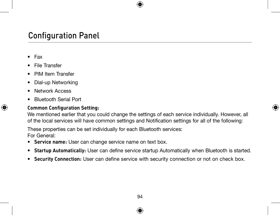 Belkin F8T013, F8T012 user manual Common Configuration Setting 