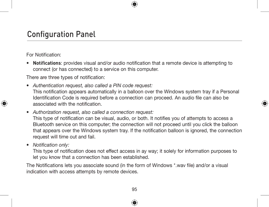 Belkin F8T012, F8T013 user manual Authentication request, also called a PIN code request 