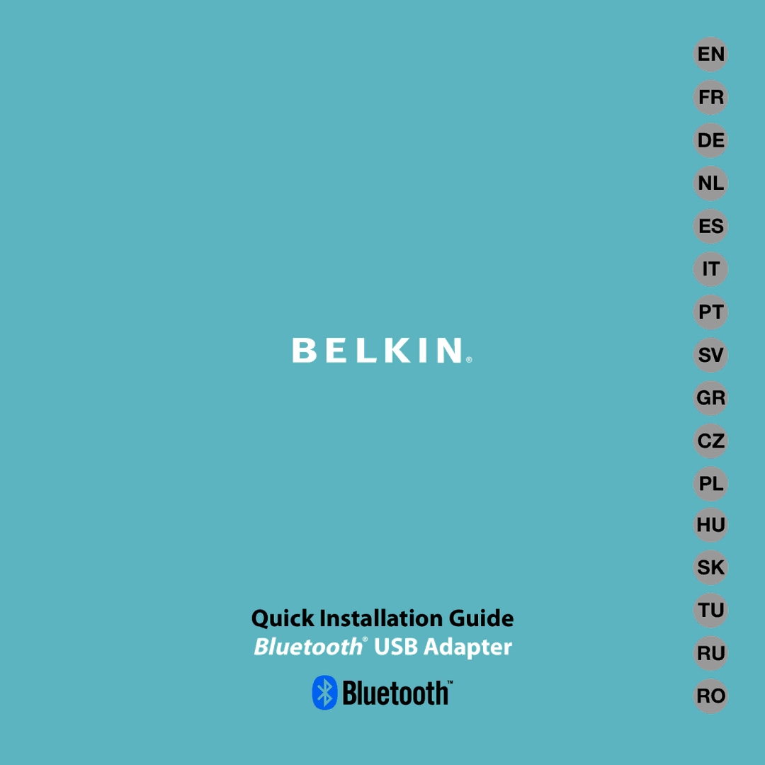 Belkin F8T016, F8T017 manual Bluetooth USB Adapter 