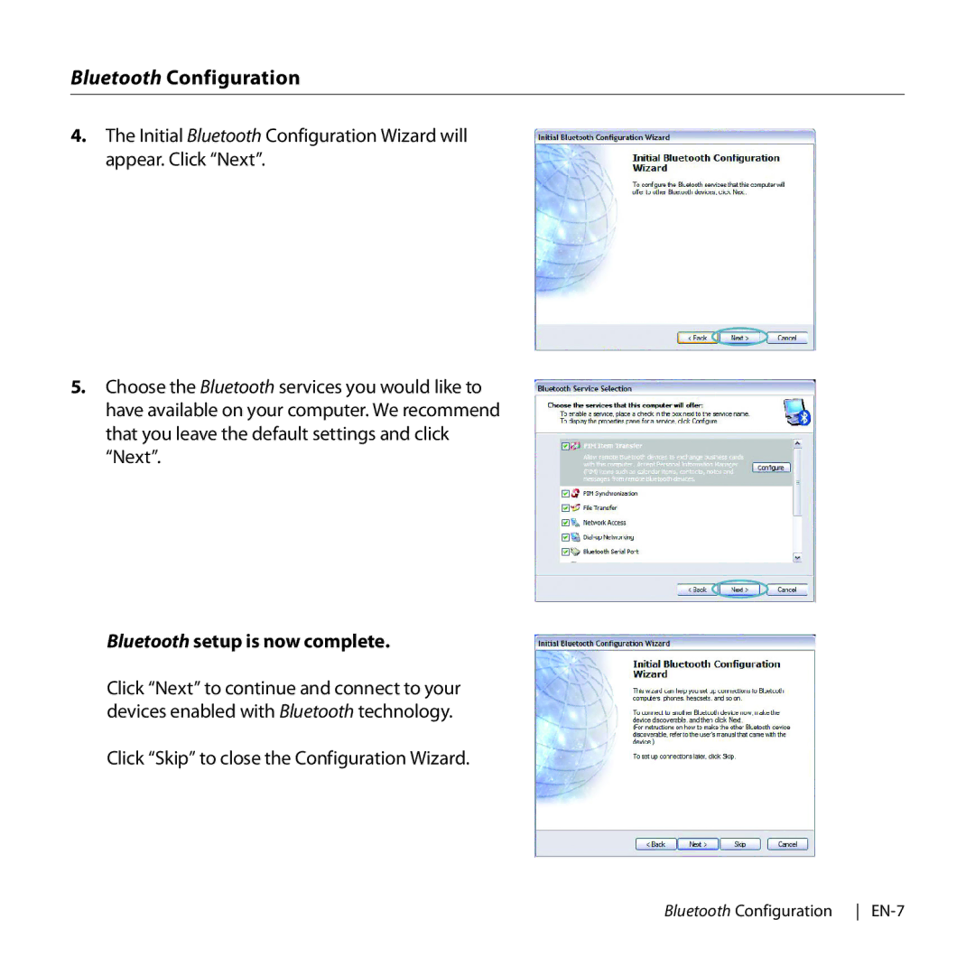 Belkin F8T016, F8T017 manual Bluetooth setup is now complete 