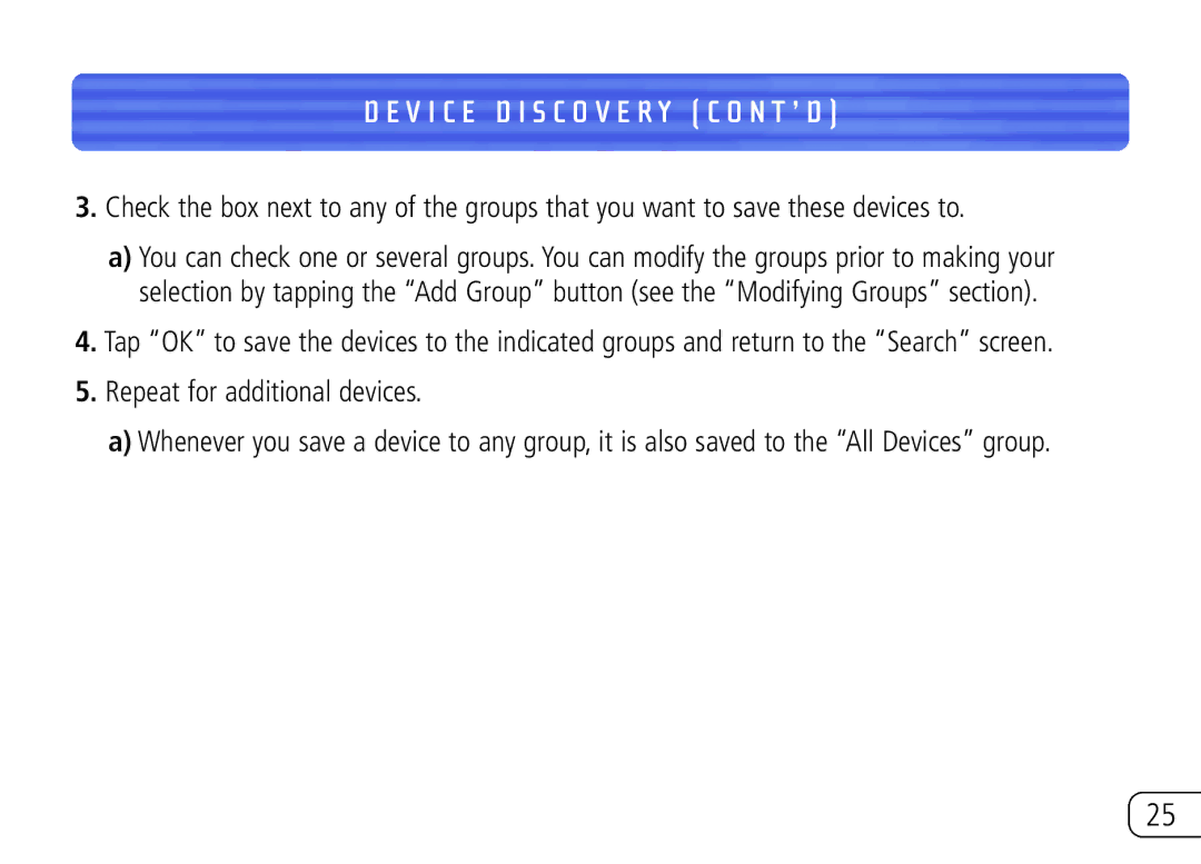 Belkin F8T020 user manual Repeat for additional devices 