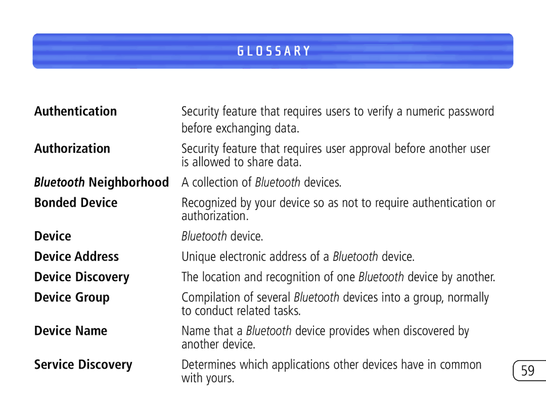 Belkin F8T020 user manual O S S a R Y 