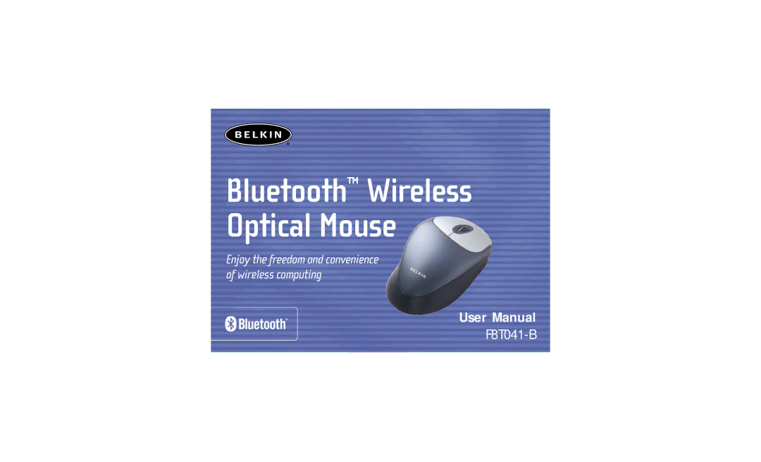 Belkin F8T041-B user manual Bluetooth Wireless Optical Mouse 