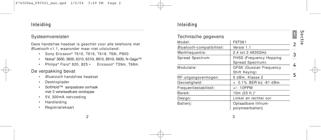 Belkin F8T061 manual Systeemvereisten, De verpakking bevat, Technische gegevens 