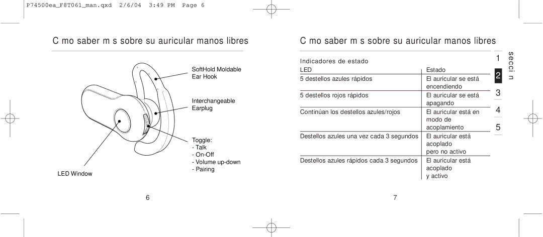 Belkin F8T061 manual Cómo saber más sobre su auricular manos libres 