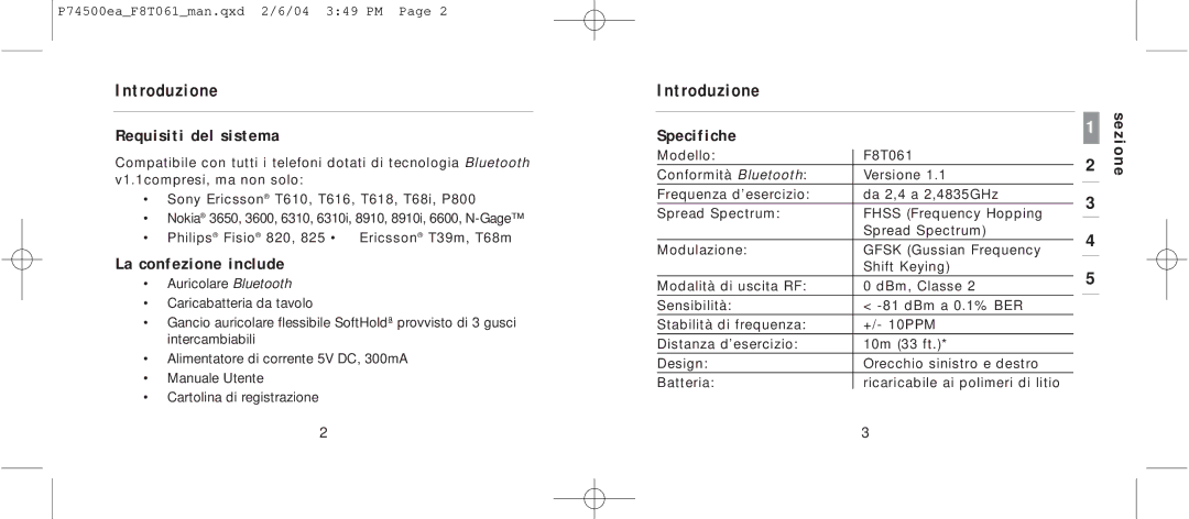 Belkin F8T061 manual Requisiti del sistema, La confezione include, Specifiche 