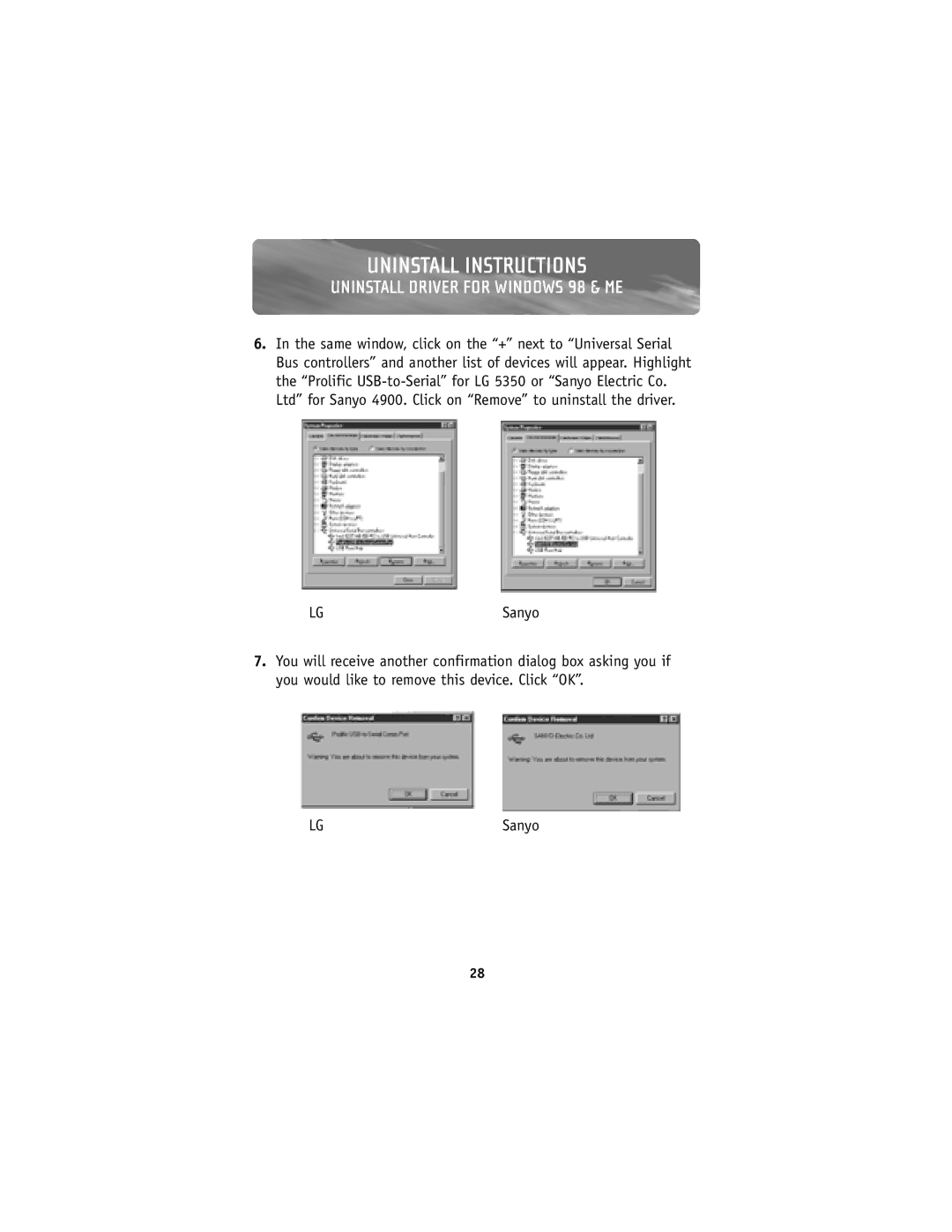 Belkin F8V7D006-SS, F8V7D008-SS user manual Sanyo 