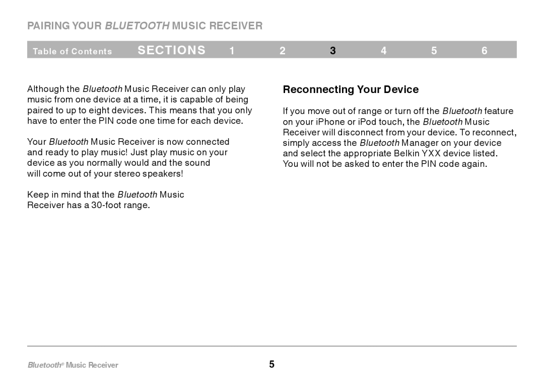 Belkin F8Z492 8820tt00264 user manual Reconnecting Your Device 