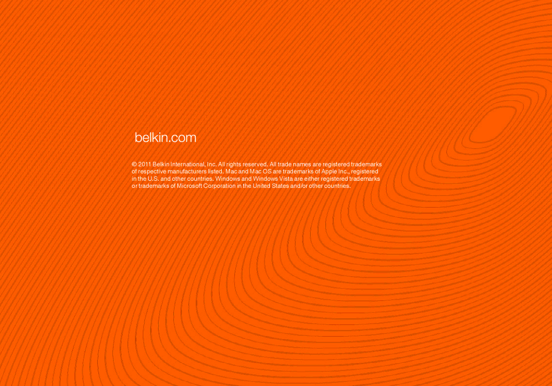 Belkin F9K1001 user manual 