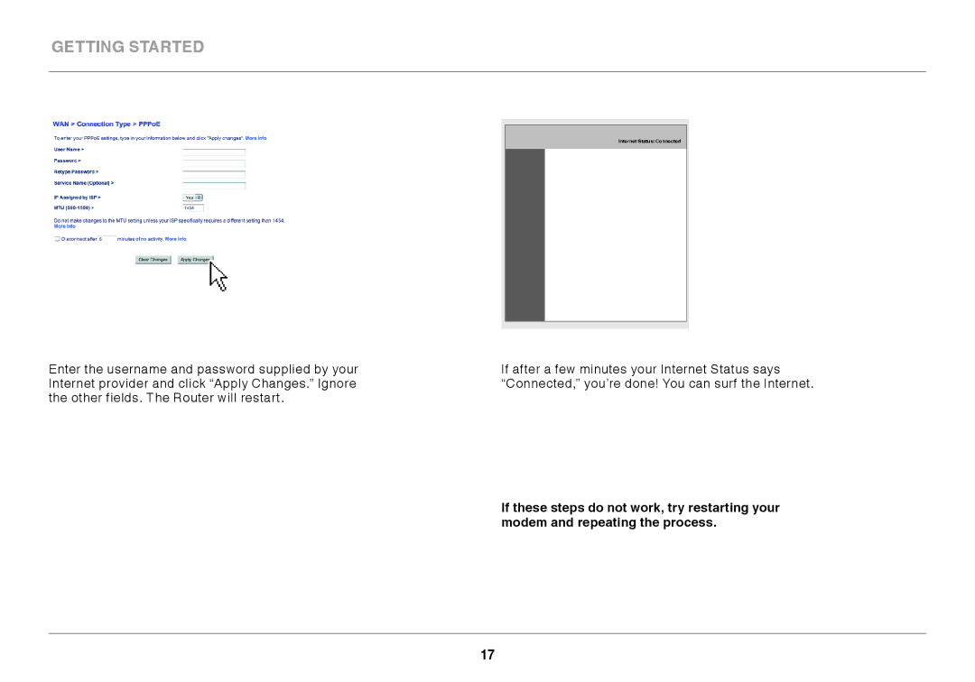 Belkin F9K1002 user manual Getting Started 