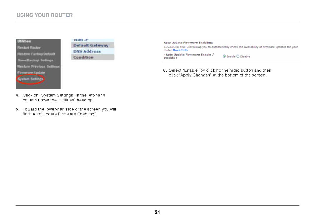 Belkin F9K1102 user manual Using your router 