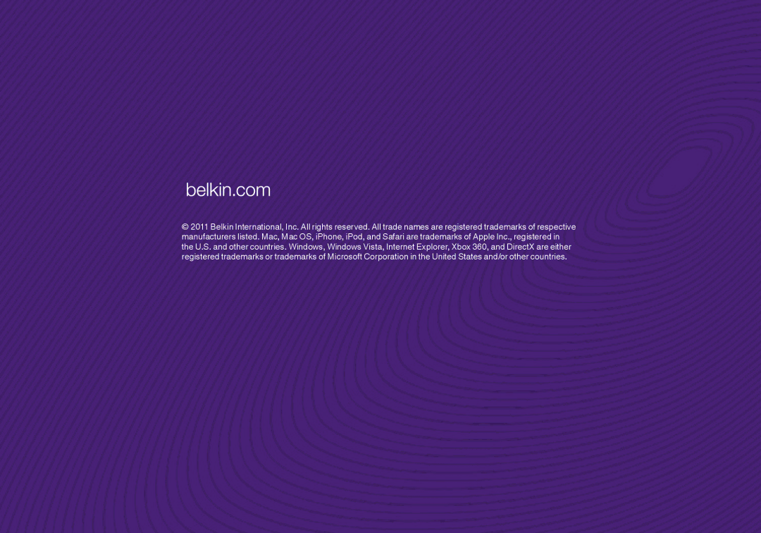 Belkin F9K1102 user manual 