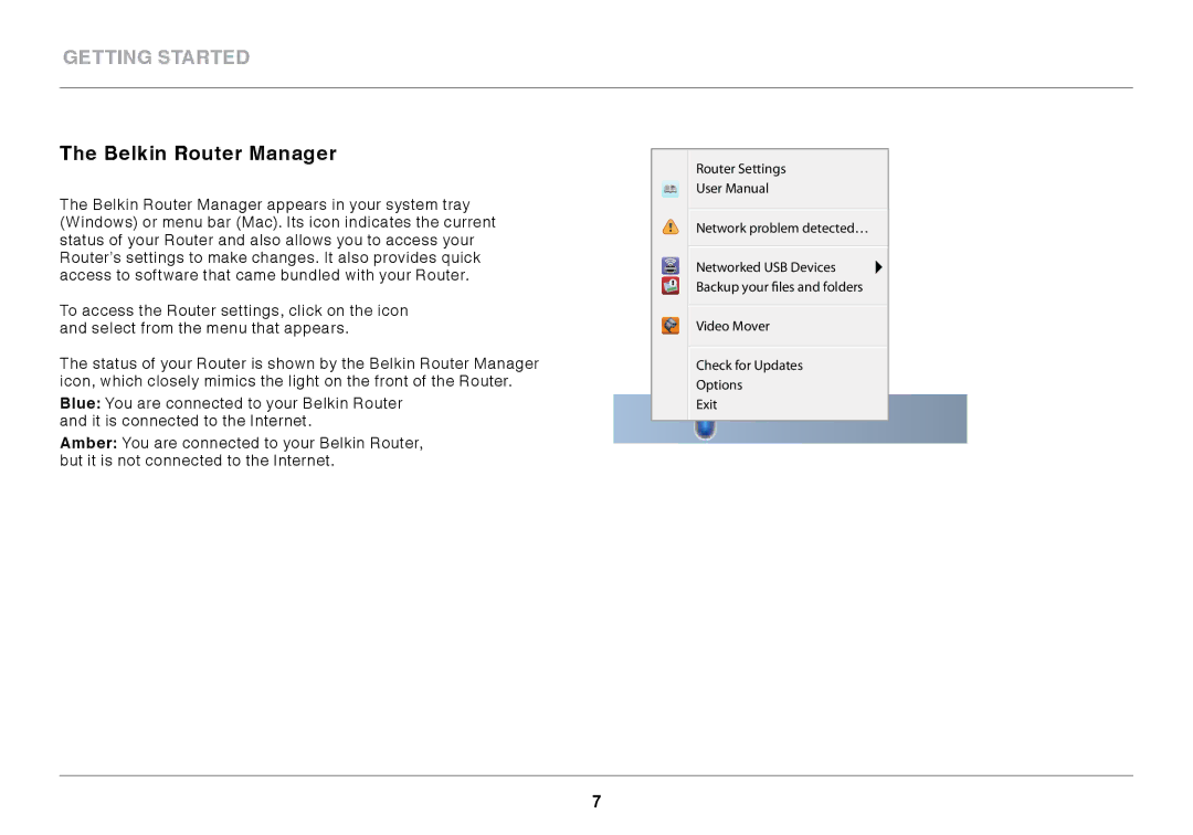 Belkin F9K1102 user manual Belkin Router Manager 